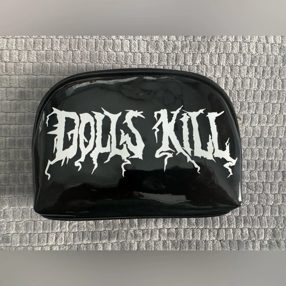 NWT Dolls Kill Patent Leather Cosmetic Bag - Picture 3 of 7
